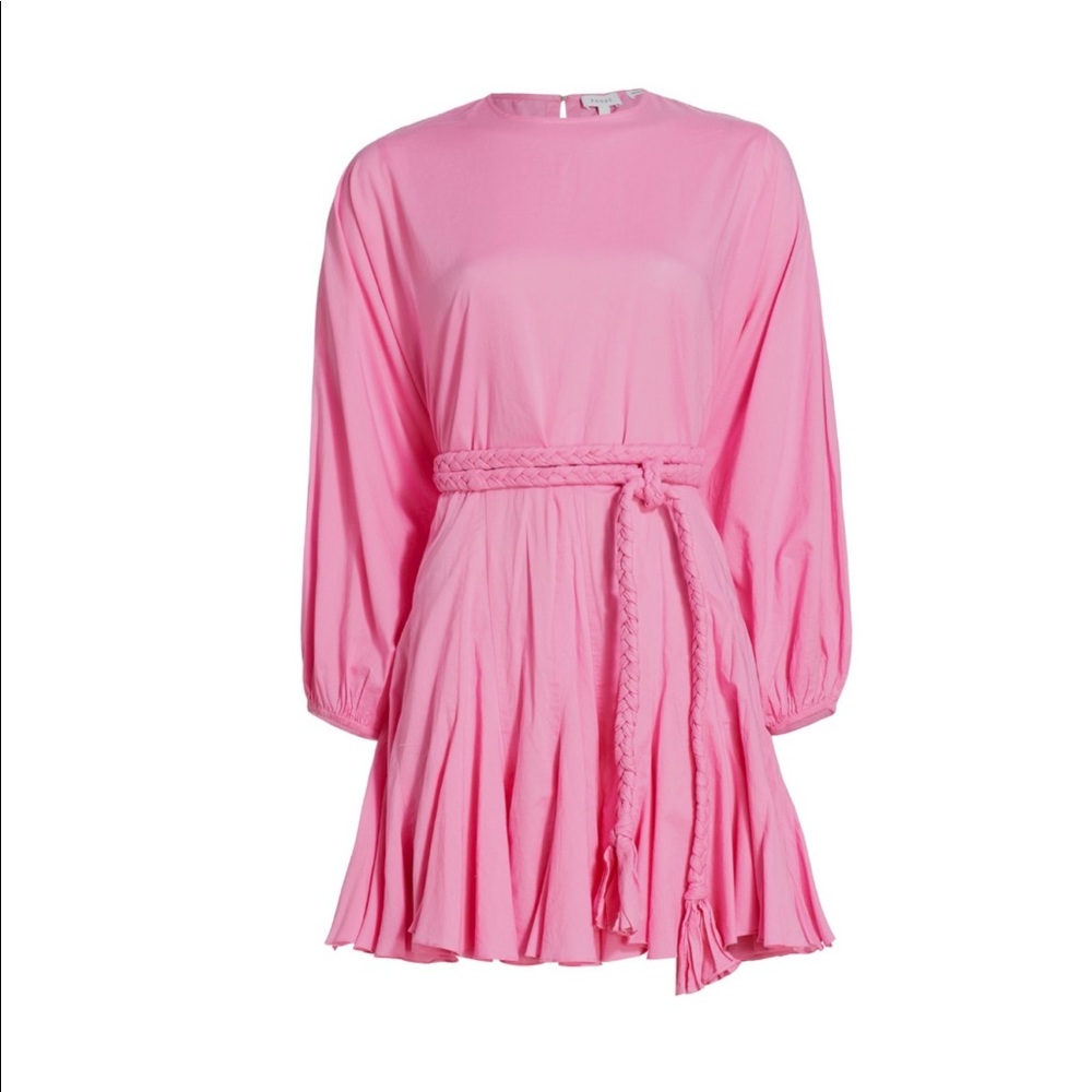 Rhode Barbie Pink Ella Braided Belt Minidress